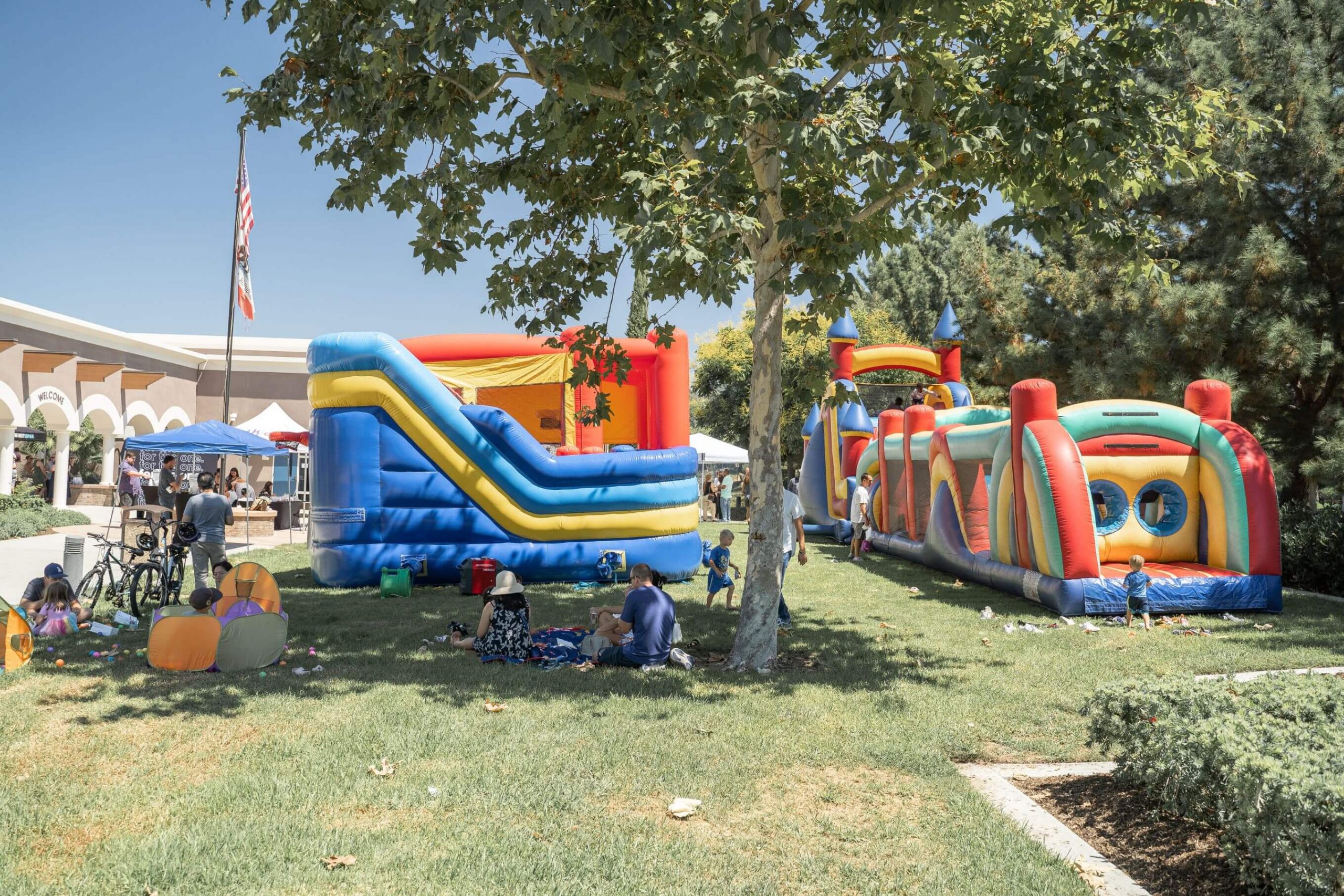 inflatable slide and obstacle course